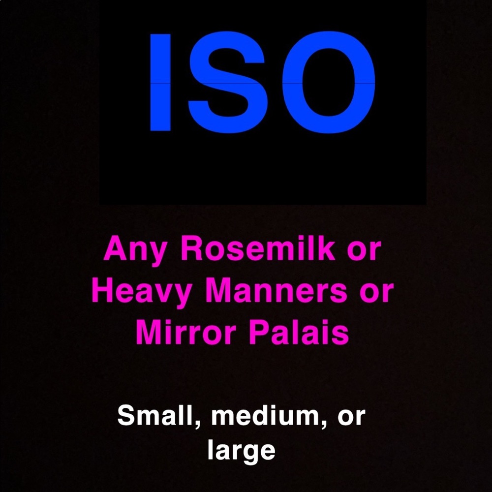 ISO rosemilk, Heavy Manners, Mirror Palais